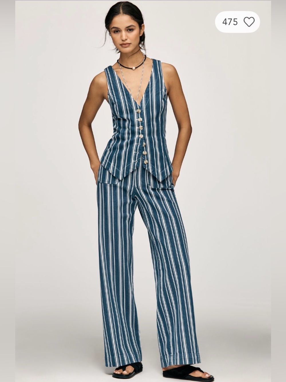 ✨ Anthropologie Halsey Slim Button-Front Vest Sz XL - Picture 4 of 7